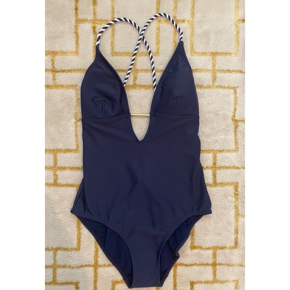 NWT navy deep V Ted Baker nautical rope swimsuit - Picture 4 of 8